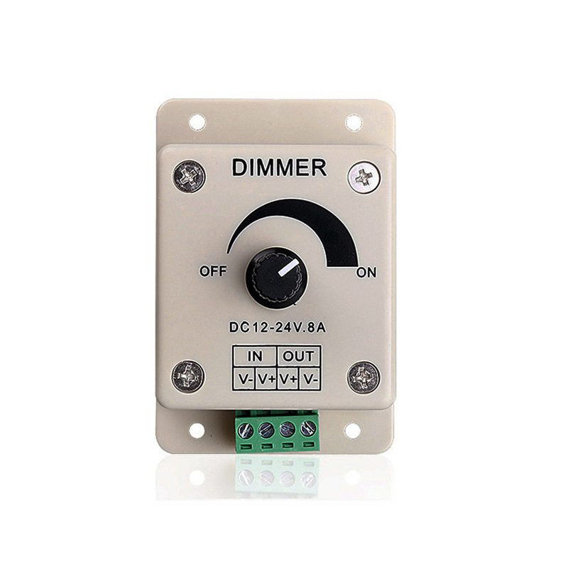 DC Dimmer Switch 12V-24V 8A Mini LED Strip Dimmer Controller Peredup
