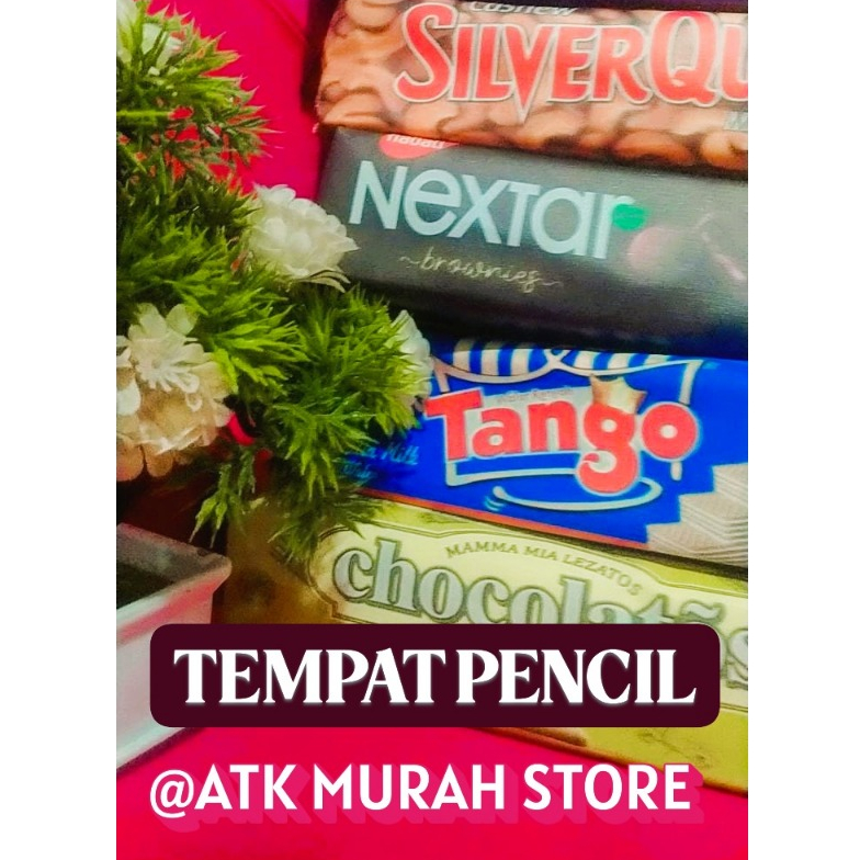 

[ATMS] JUAL 1 PCS TEMPAT PENCIL CHOCOLATE Bentuk Lontong Karakter Tepak pensil Kotak Resleting