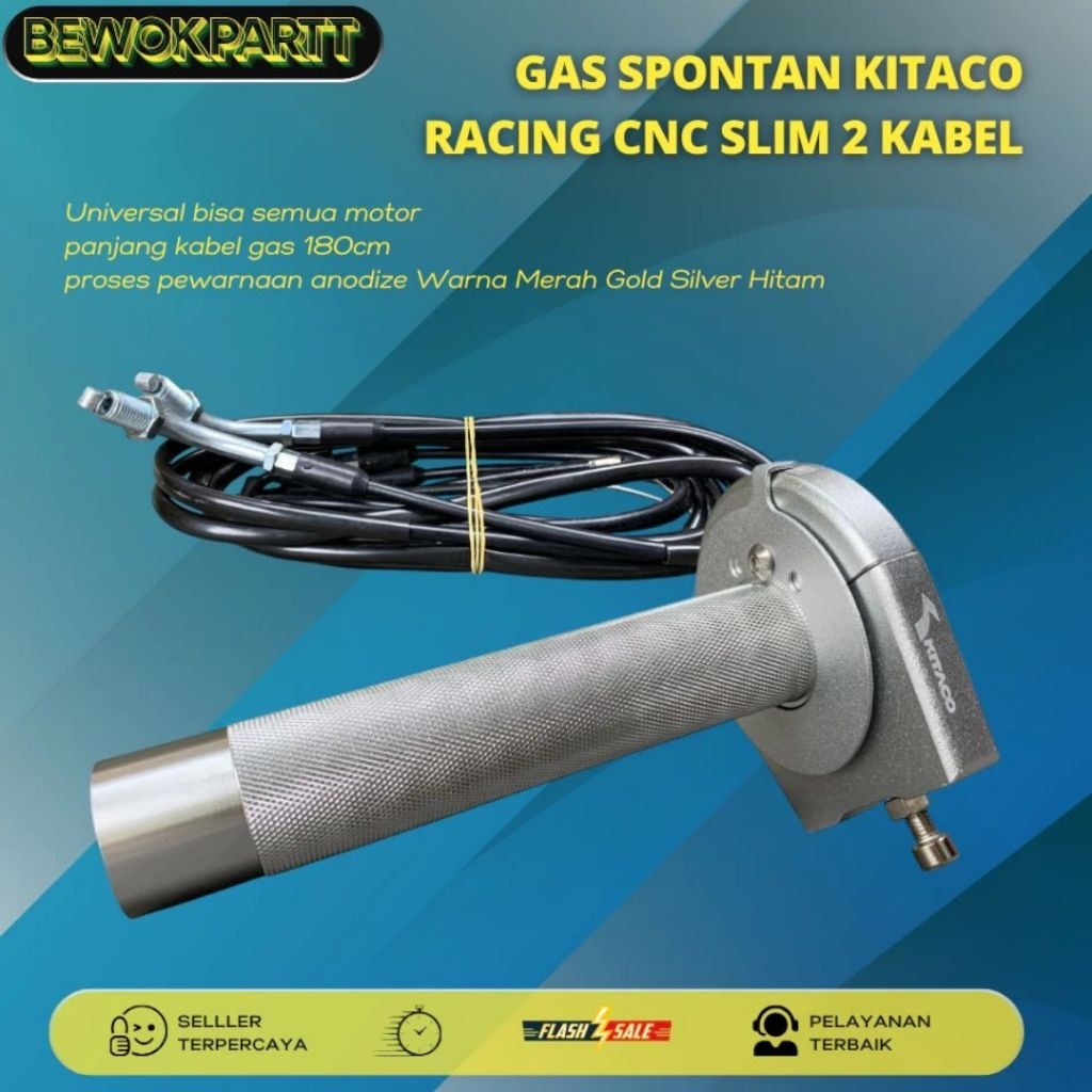 Gas Spontan ktc 2kabel tali panjang 215cm nmax aerox lexi pcx adv lexi beat scoopy genio vario fino 