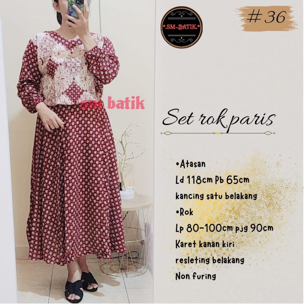 Set Rok Batik Paris by. SM Batik