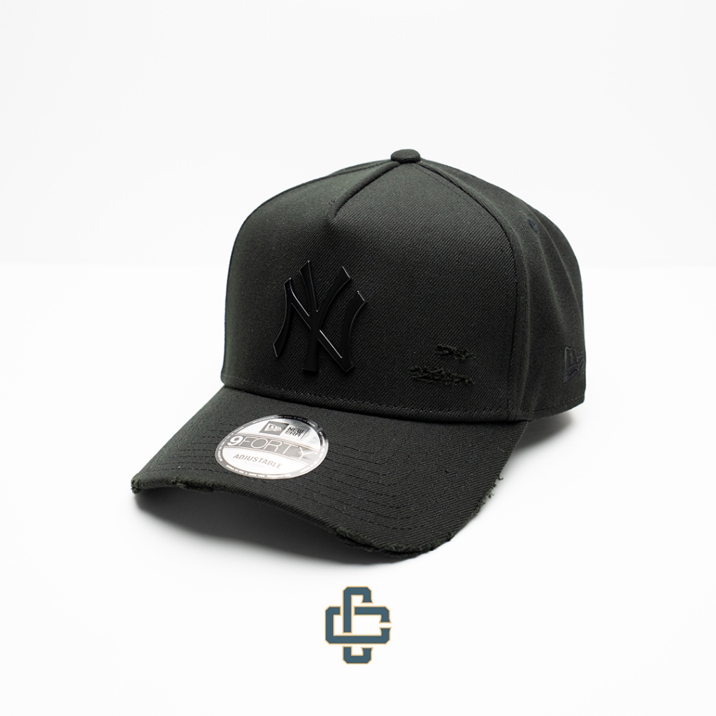 TOPI NEW ERA ORIGINAL 940 A FRAME NEW YORK YANKEES DAMAGE BLACK METAL LOGO