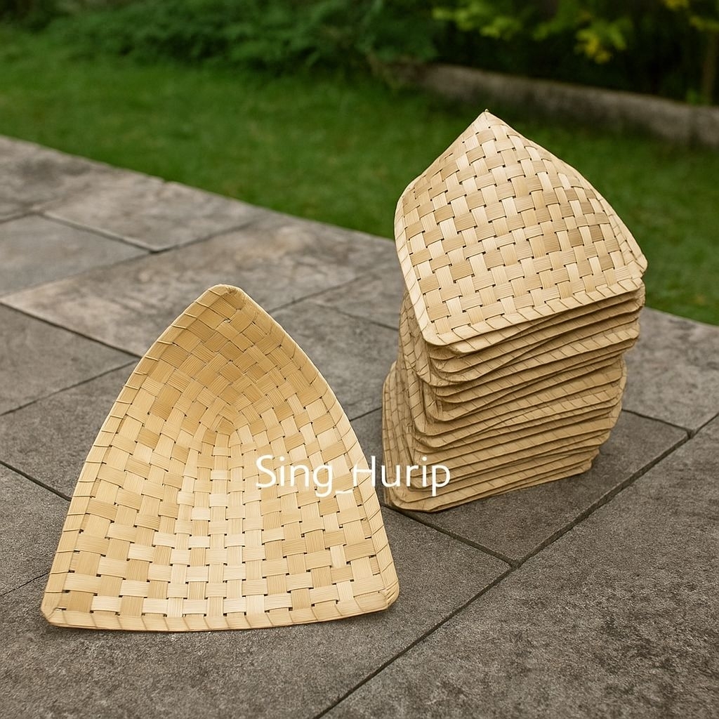 Piring Pincuk Bambu Piring Bambu Piring Pincuk Pecel