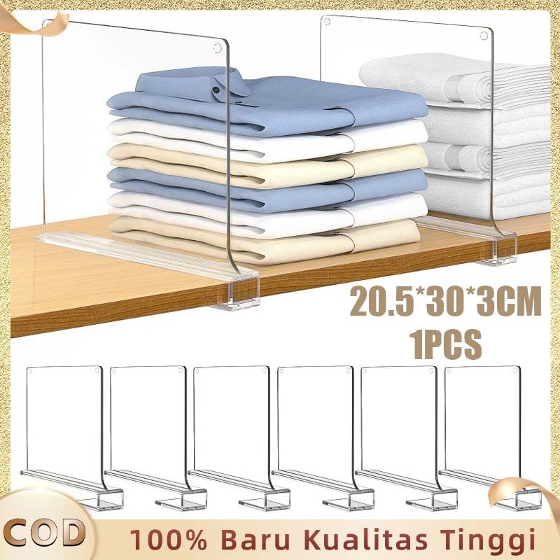 Sekat Rak Lemari Akrilik Multifungsi Sekat Rak Lemari Akrilik Sekat Rak Buku