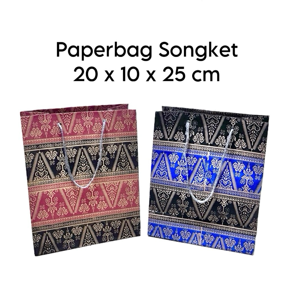 

Paperbag Motif Songket Biru dan Merah 20x10x25cm (p19)