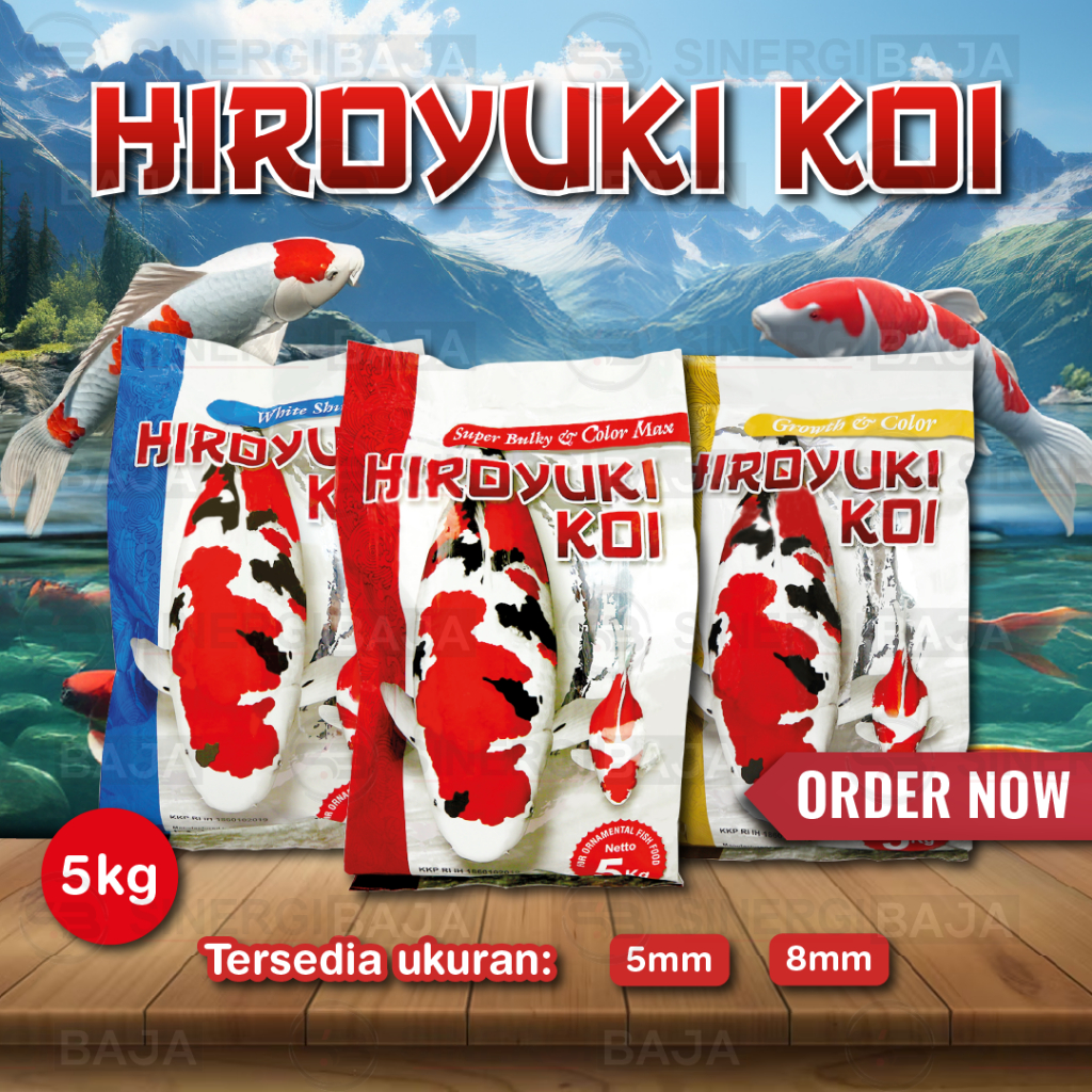 Pakan Ikan Koi / Pelet Ikan Koi / Makanan Ikan Koi / HIROYUKI - 5KG