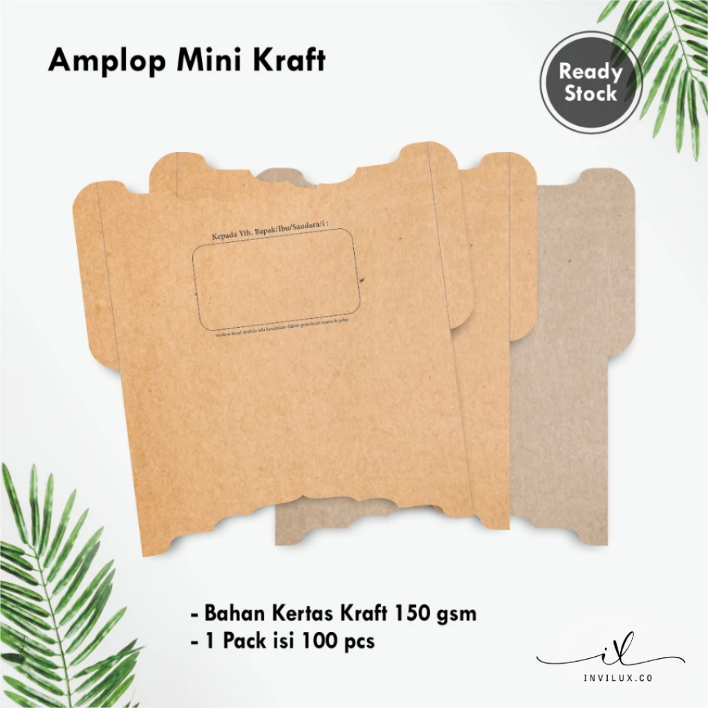 

(100 PCS) AMPLOP MINI UNDANGAN PERNIKAHAN KRAFT SIMPLE AESTHETIC READY STOK