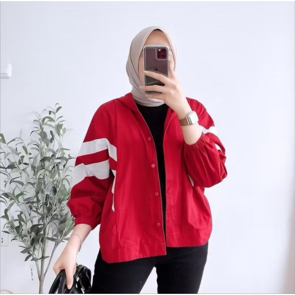 New MIMA 2 KEMEJA HOODIE // KEMEJA HOODIE / KEMEJA KANYOR / ATASAN WANITA / BLOUSE WANITA / KEMEJA