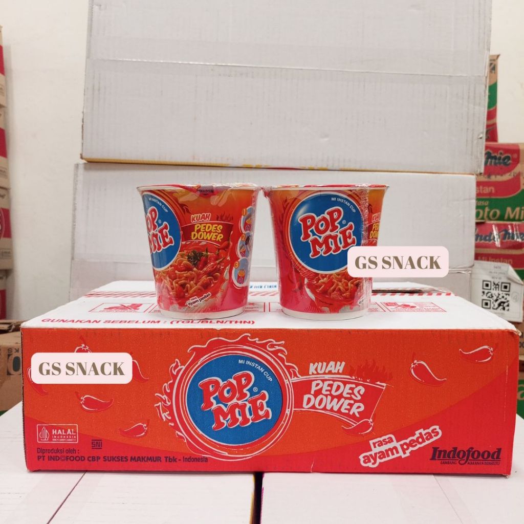

[GSSNACK] 1 DUS POP MIE ISI 12 PCS POPMIE GORENG POP MIE AYAM PEDAS KUAH DOWER GORENG GLEDEK