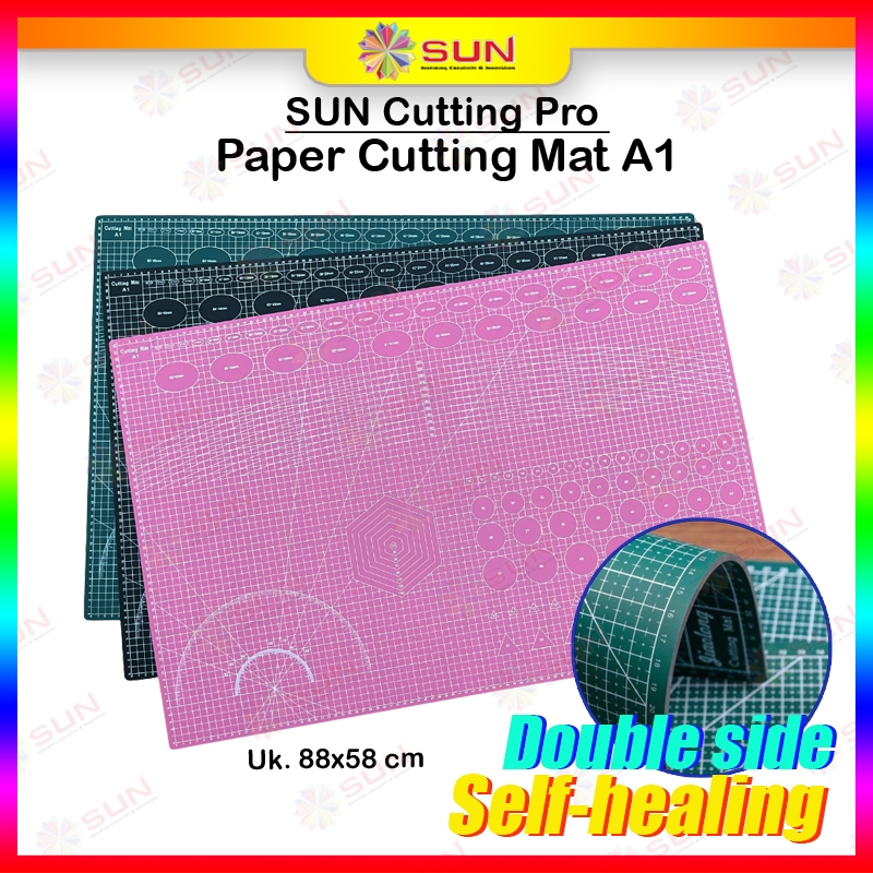 

Alas Potong Kertas ( Cutting Mat ) Uk. A2 / A1 Bahan PVC, Double-Side, Self Healing untuk potong kertas HVS, Foto, Art Paper, Silky, Doff, Kartu Nama