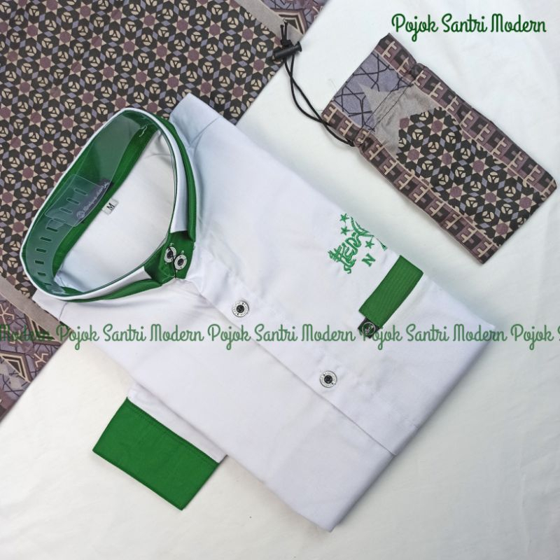 Kemeja Koko Nahdatul Ulama Kemko NU Dobel Kerah Lengan Panjang Big Size Ansor Banser