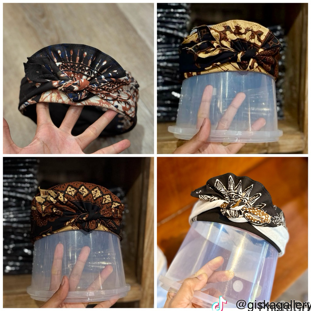 [ GA Outlet ] Udeng Batik Cap Motif Tulis Asli Jadi / Setengah Jadi Rimpit MP ( meudengpangus ) , Ma