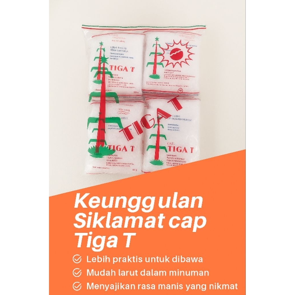 

Pemanis Buatan Natrium Siklamat Cap Tiga T | 20gr x 20 Sachet - Gula Rendah Kalori