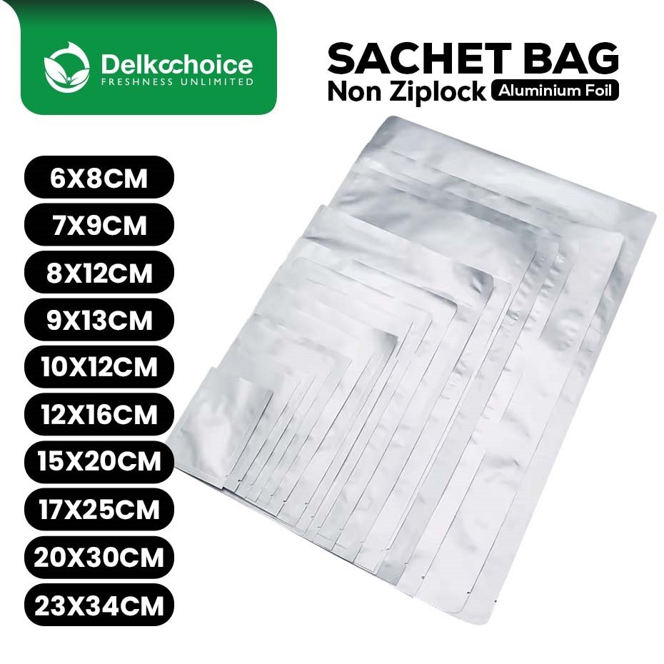 Kemasan Sachet Bag Alumunium Kombinasi Size NonZiplock Size Besar