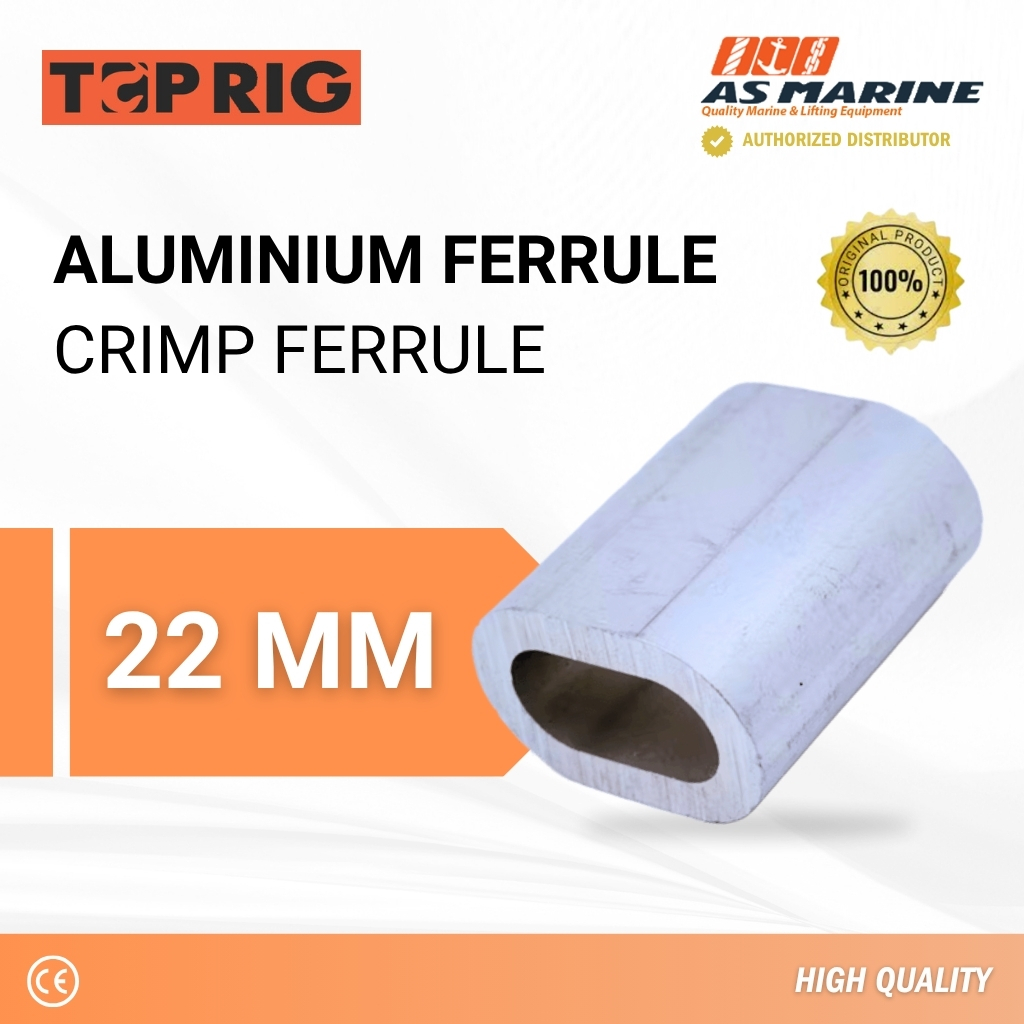 Aluminium Ferrule / Crimp Ferrule Wire Rope 22 mm TOPRIG