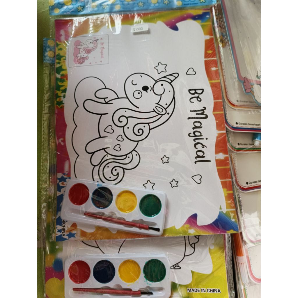 

lukisan gambar cat air gambar random bisa dijual 5k