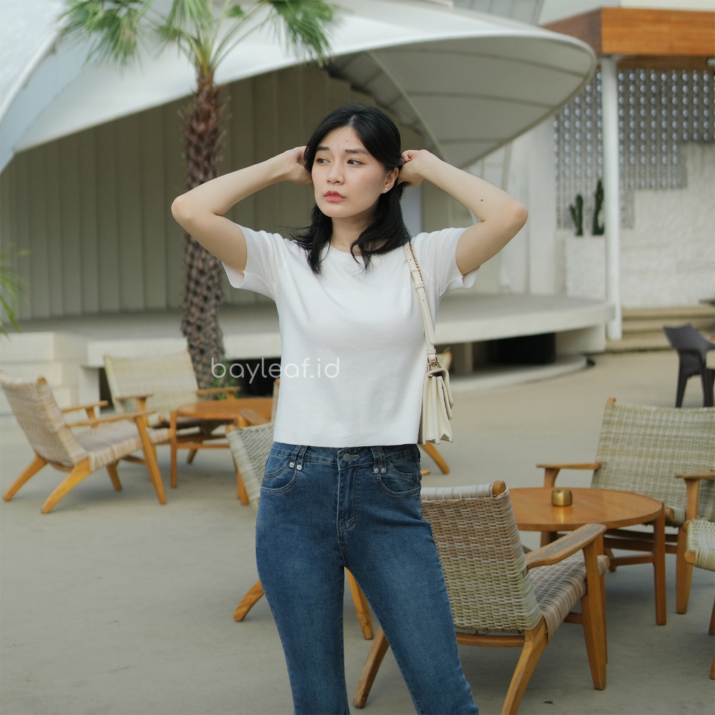ZENNA BASIC CROP TOP KNIT By Bayleaf.id