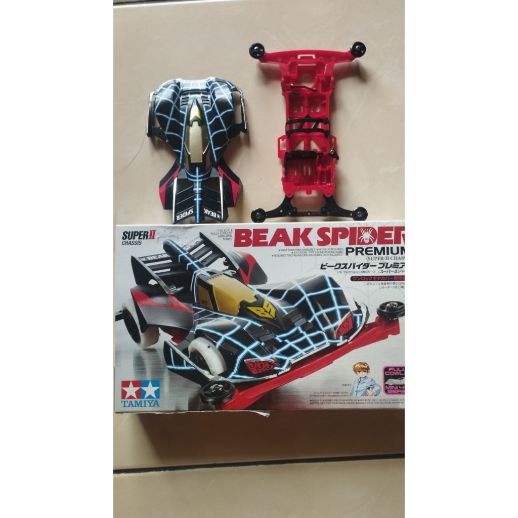 Chassis Super 2 Merah dan Body Beak Spider