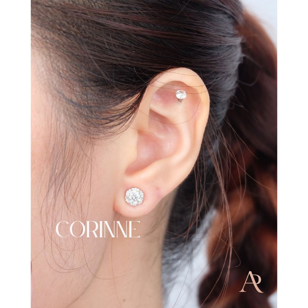 {ARVEE} - CORINNE EARRING | ANTING MOISSANITE MOISSANITE PREMIUM PERHIASAN MOISSANITE ANTING WANITA 
