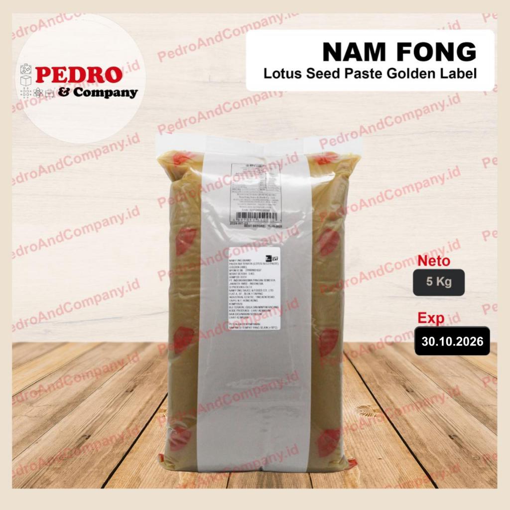 

Nam fong lotus seed paste 5KG - GOLDEN label filling moon cake isian