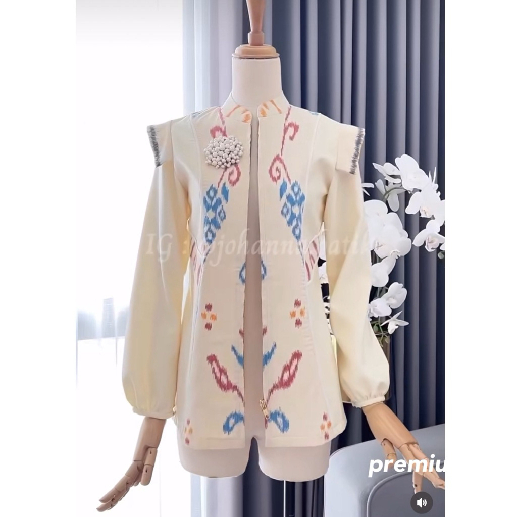Atasan Batik Cirebon Bahan Katun | Atasan Blouse batik wanita kerja fashion