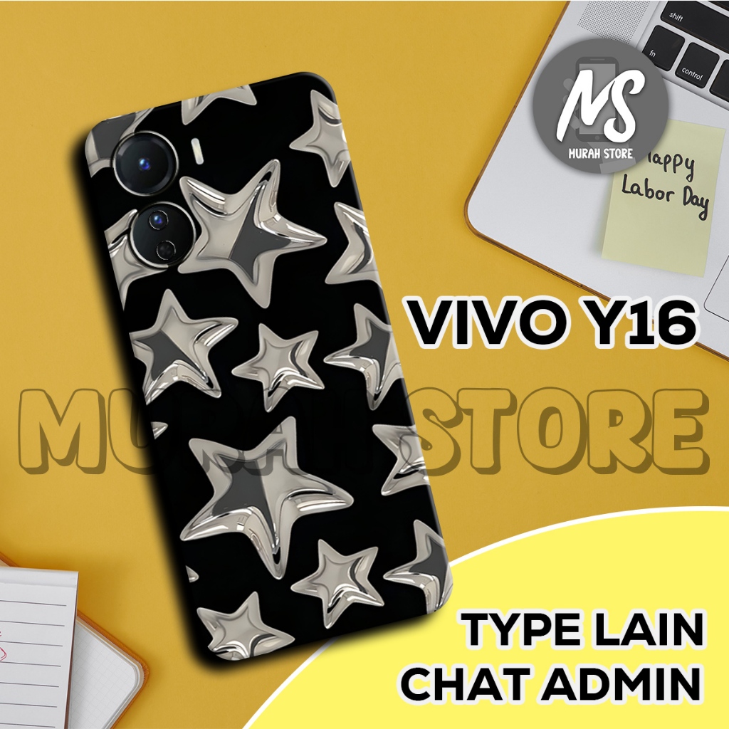 Softcase Karet VIVO Y16/MS44/Motif BINTANG/Case VIVO Y16/Silikon VIVO Y16