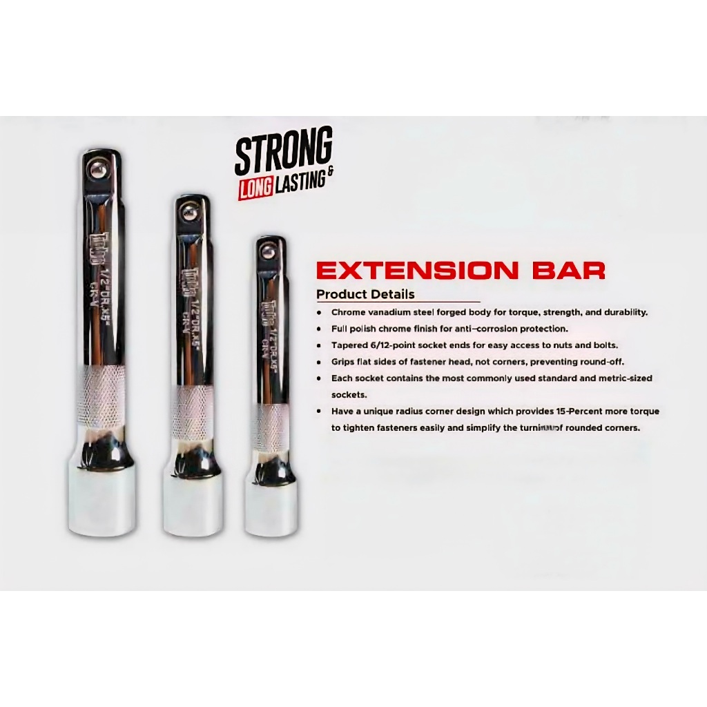 SOCKET EXTENSION BAR 1/2" x 10" TOHO