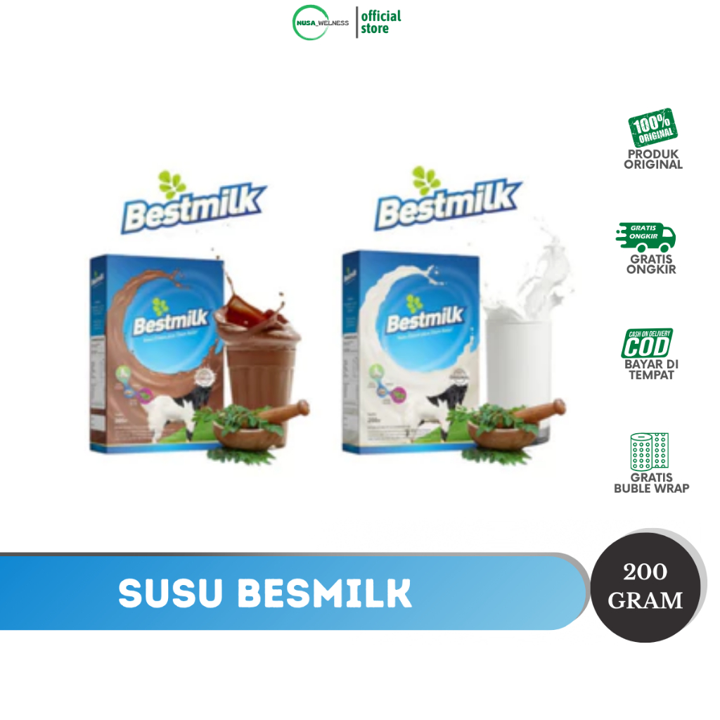 

SUSU BESTMILK | kombinasi susu etawa & daun kelor | kaya manfaat untuk kesehatan | cocok untuk seluruh keluarga | original 100% | bisa COD
