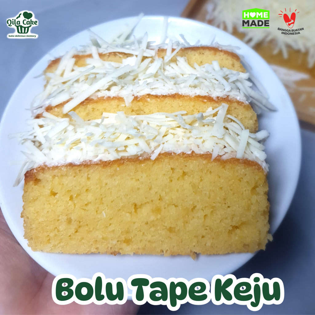 

Bolu Tape Qila Cake Premium Keju – Kue Lembut Halal Homemade