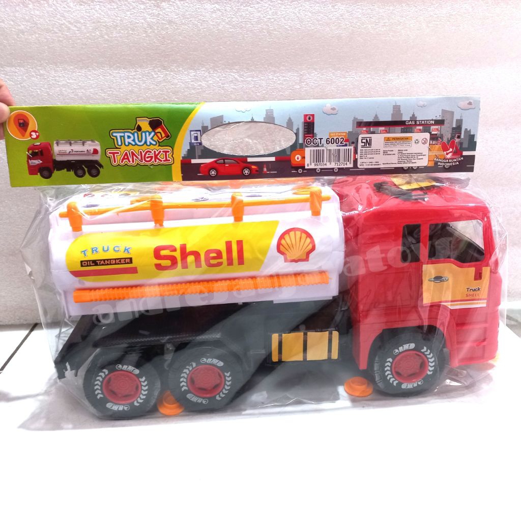 Mainan Truck Tangki Ukuran Besar Panjang 35 cm Mainan Anak Kendaraan Mobil Mobilan Truck no OCT 6002
