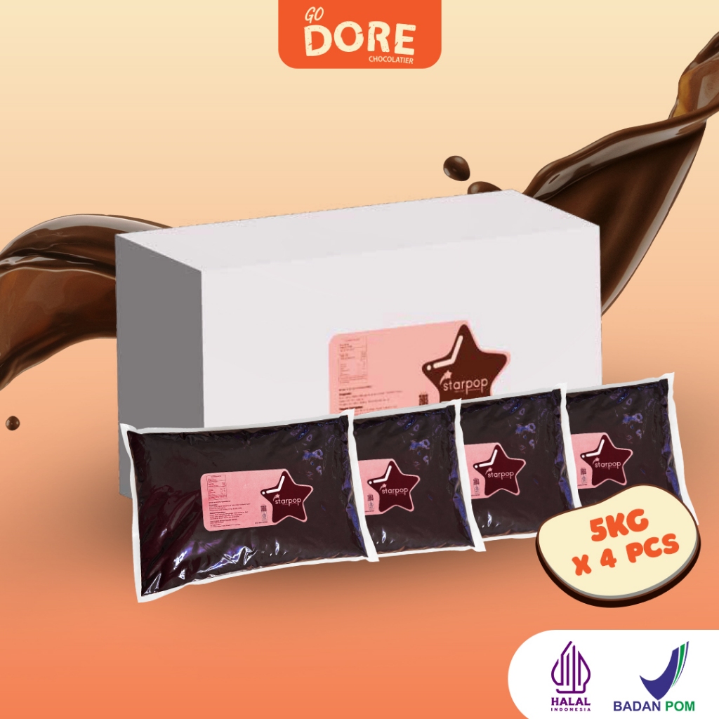 

STARPOP Cokelat Pasta - Topping Kue Cokelat - 5 kg x 4 PCS