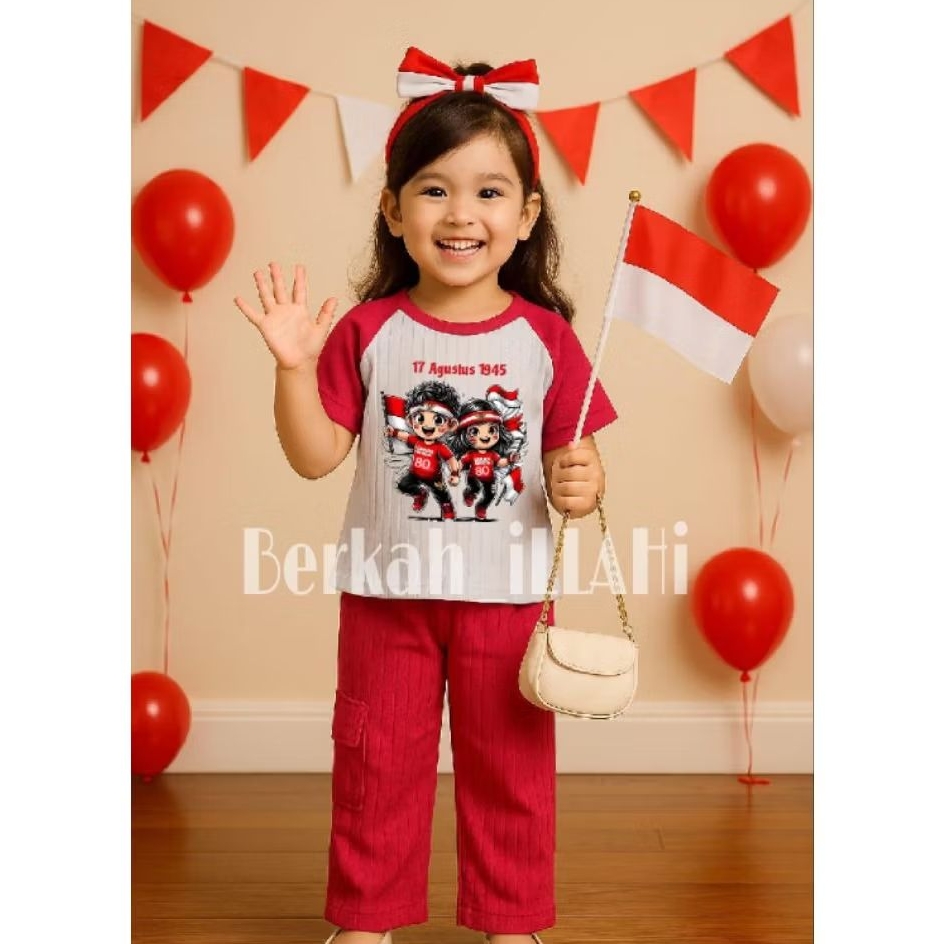 SETELAN KNIT CARGO ANAK PEREMPUAN 1-10 TAHUN/BAHAN KNIT HORNET