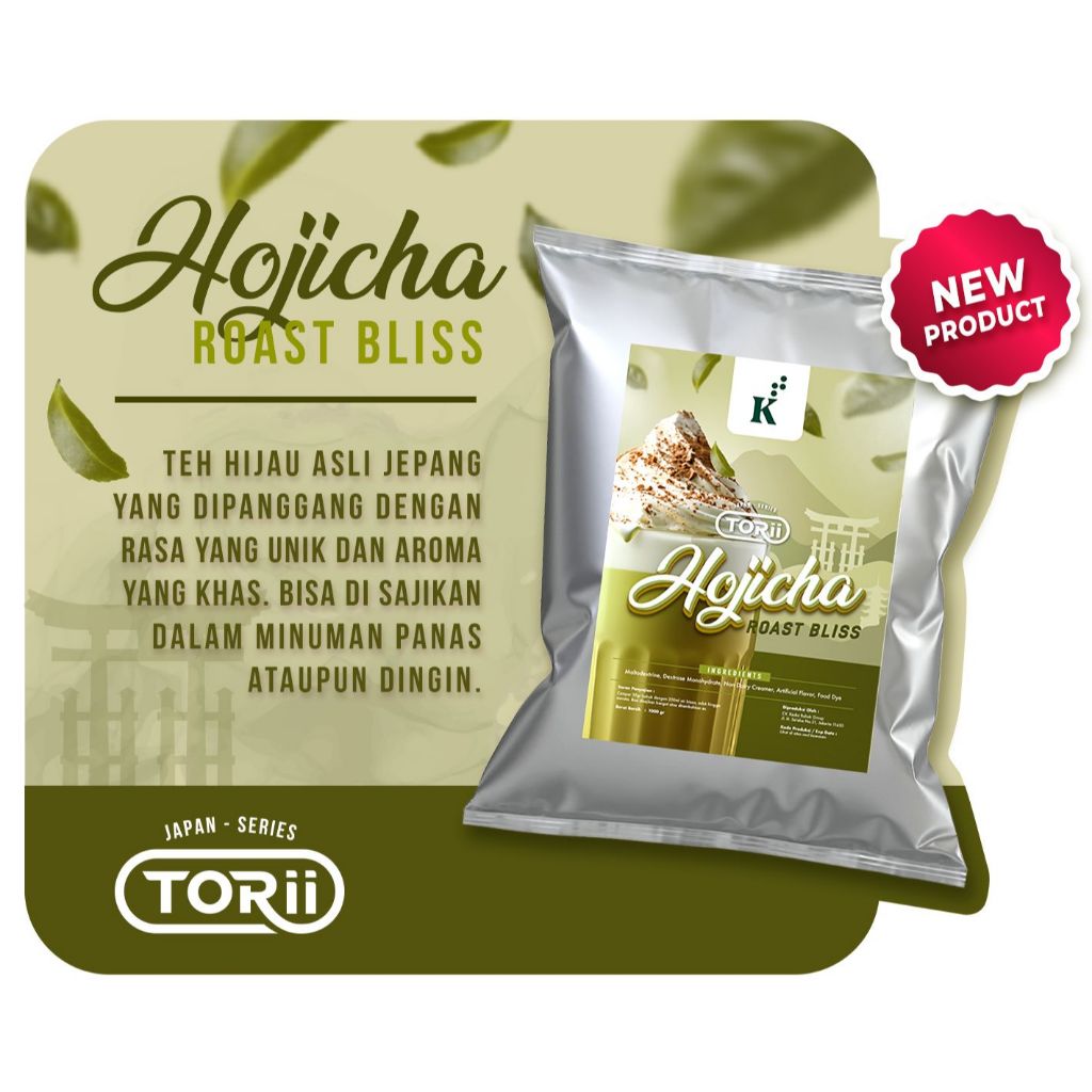 

Torii Hojicha Roast Bliss 1 kg Powder Drink
