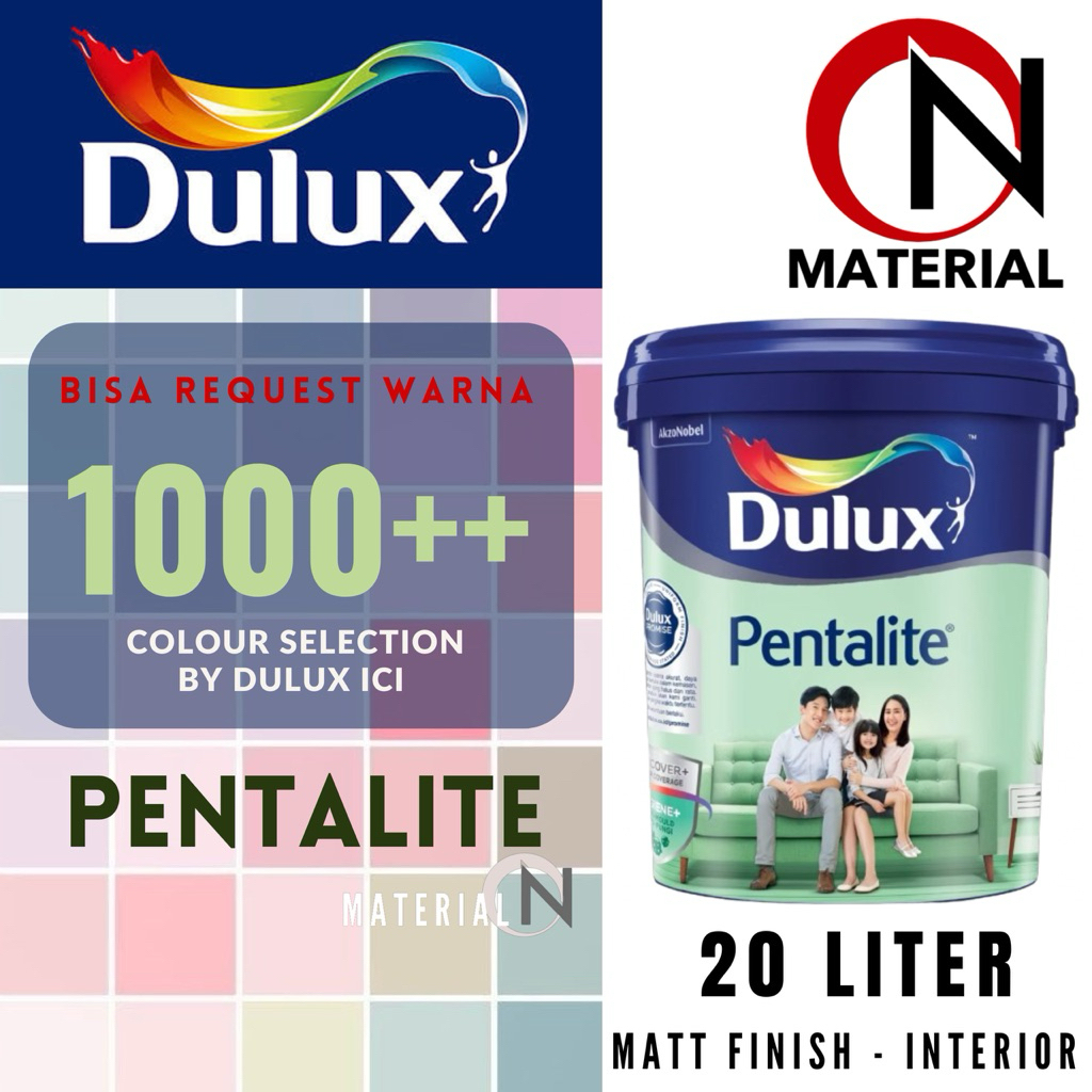 Cat Tembok DULUX PENTALITE 20 Liter ANTI BACTERIAL Interior Wall Paint - ULTRA SMOOTH MATT Finish
