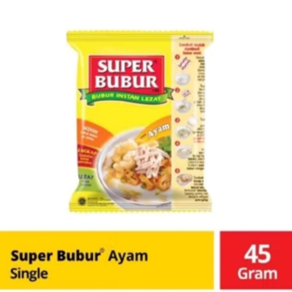 

SUPER BUBUR BERAS ASLI 45 gram Bubur Instan