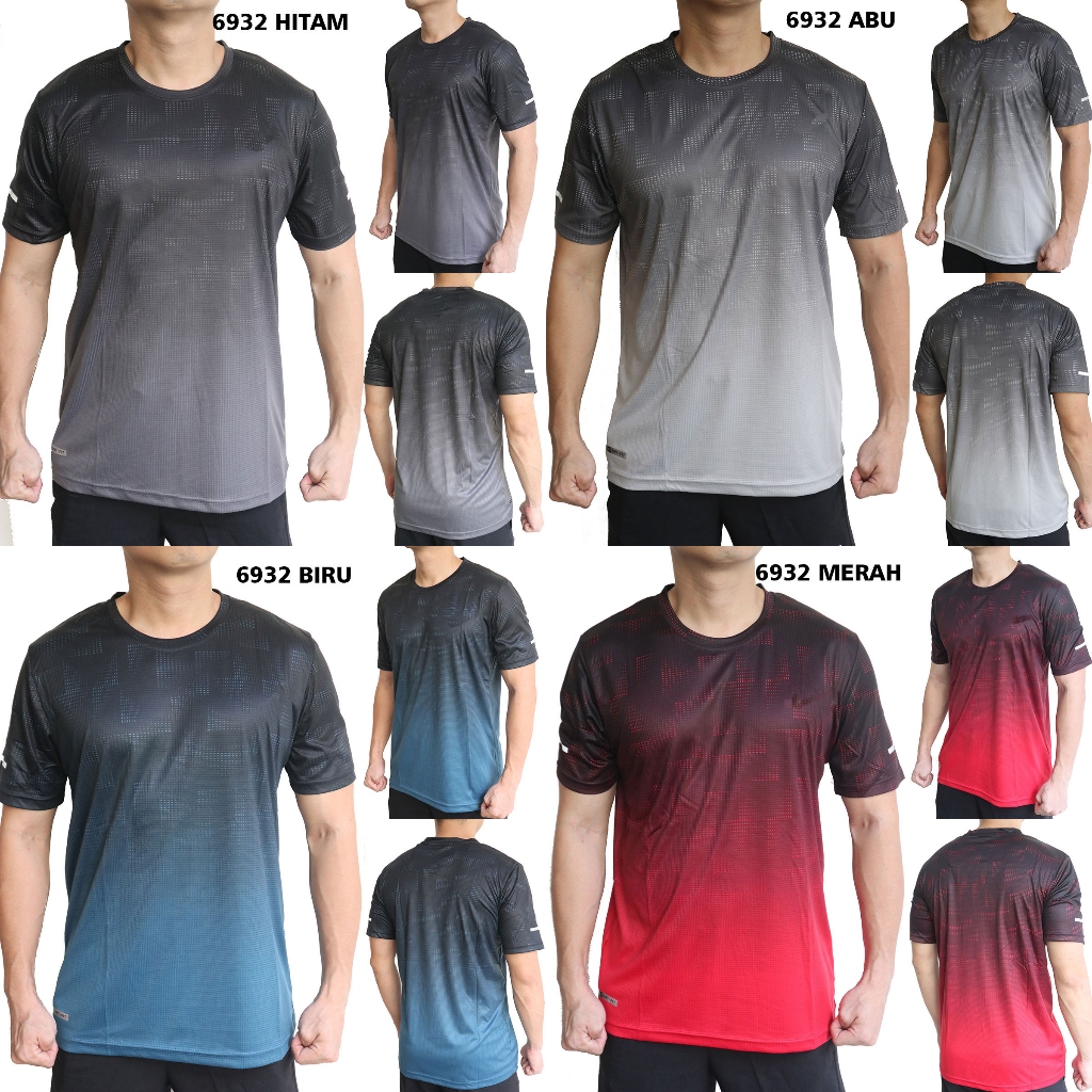 Kaos Olahraga Pria Nike 6932 Training Import Baju Gym Fitness Sepeda Gowes Cowok Murah