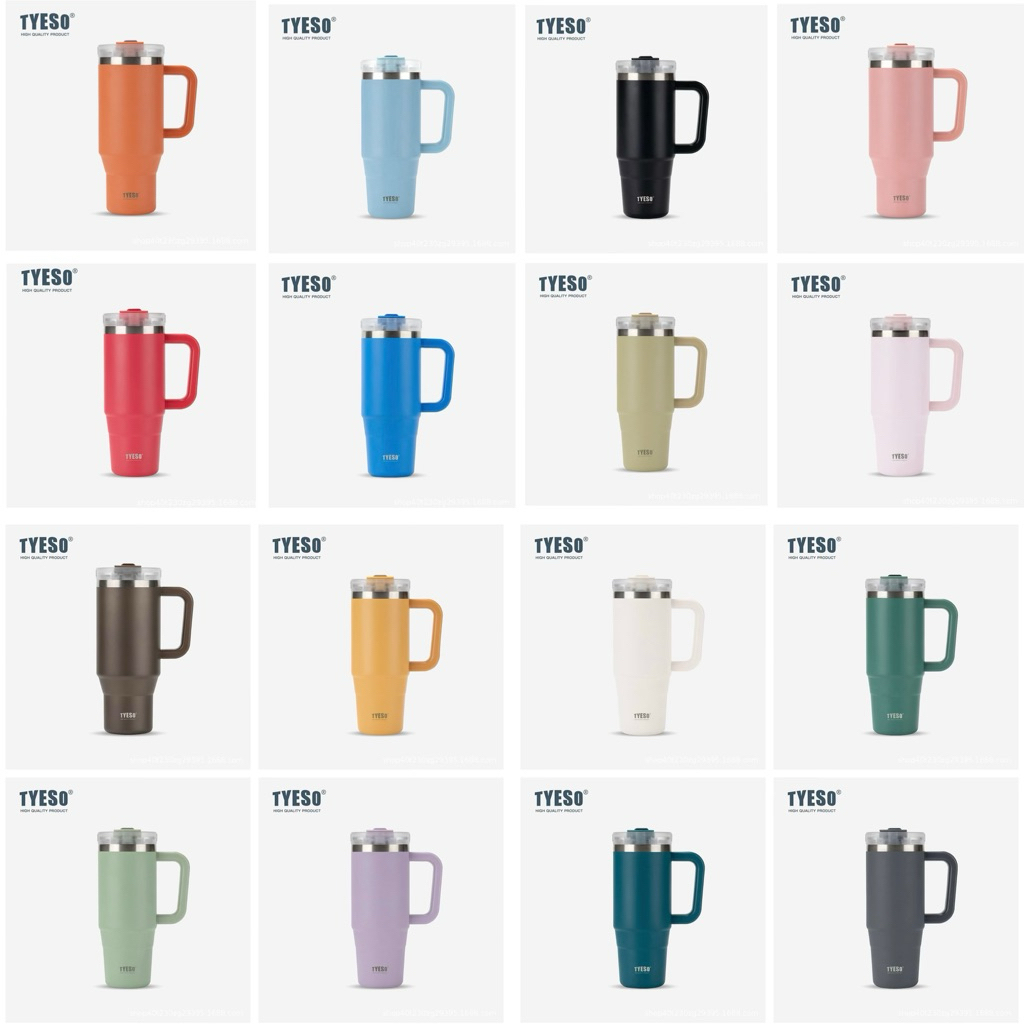 ORIGINAL Tyeso Aura Tumbler Handle Portable Stainless Coffee Cup / Premium Thermos Cup Vacuum Insula