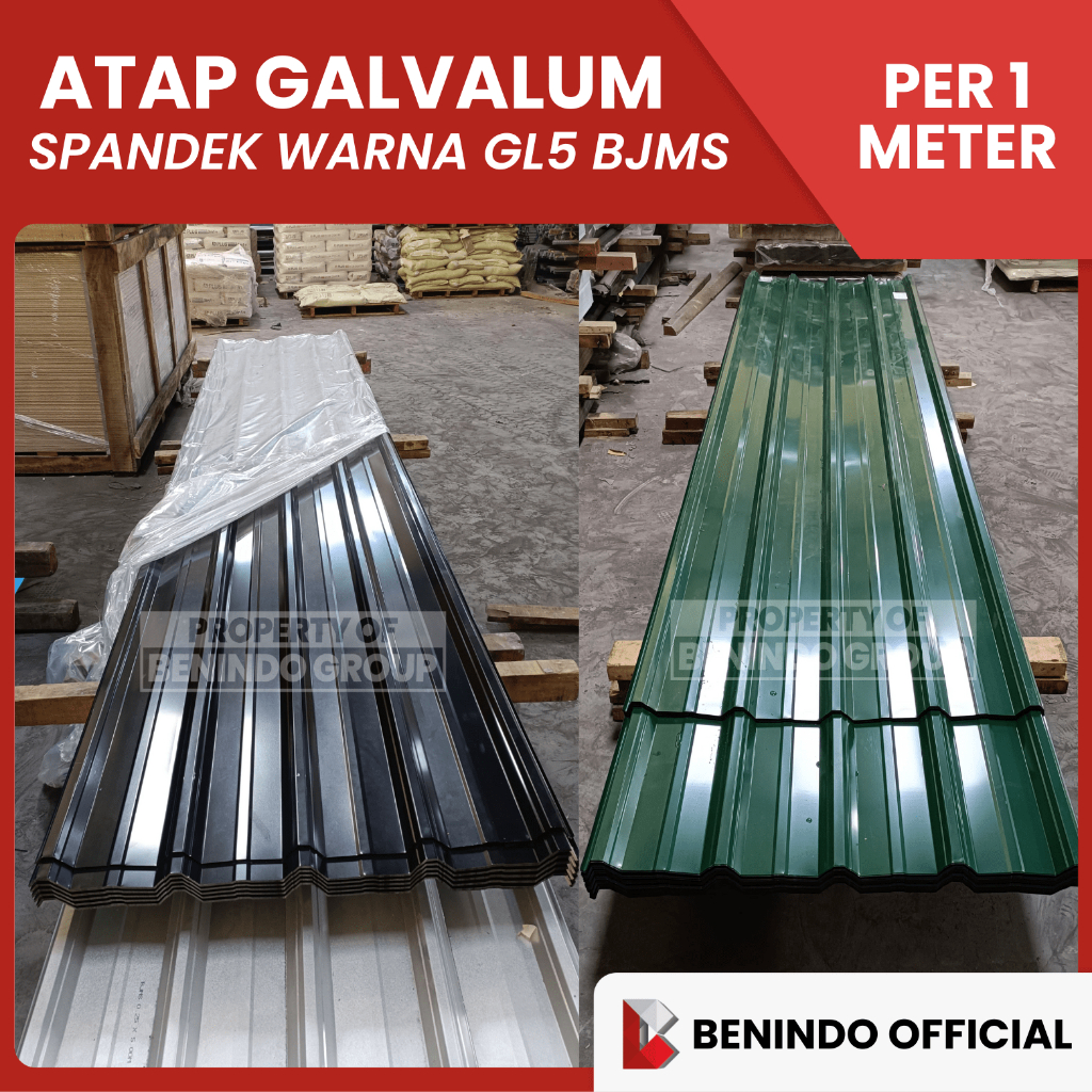 Atap Galvalum / Spandek Galvalum Warna GL5  BJMS ROOF - BENINDO