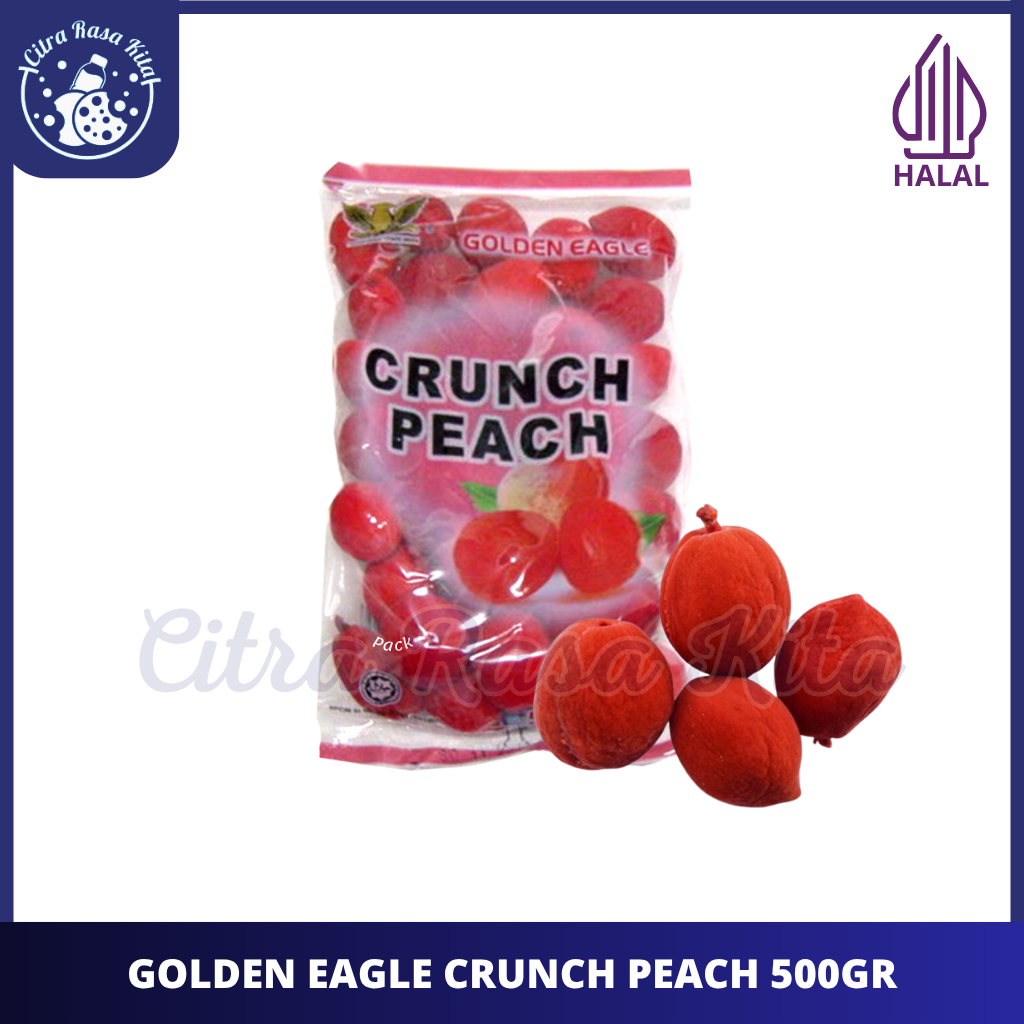 

Golden Eagle Manisan Crunch Peach Buah Merah - Halal 500g