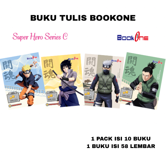 

(BOOKONE) BUKU TULIS BOOKONE ISI 58 LEMBAR BUKU TULIS BERGARIS (1 PACK ISI 10 BUKU)