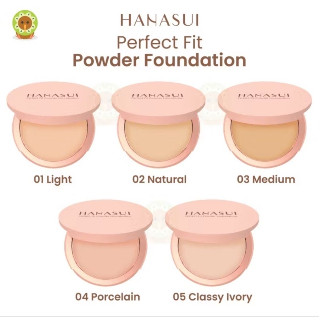 RINDAGLOW ID HANASUI POWDER FOUNDATION//BEDAK PADAT HANASUI