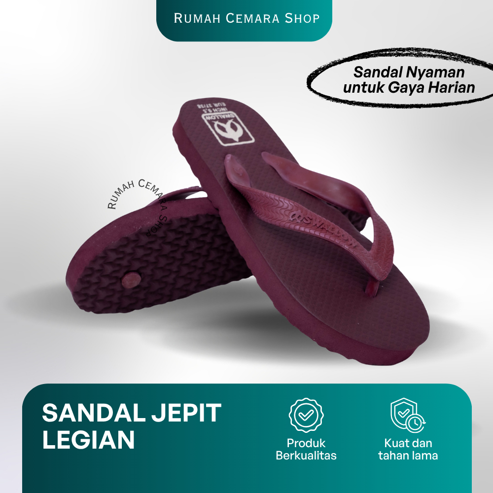 Sandal Jepit Swallow Legian Bahan Karet Model Unisex Nyaman Anti Slip