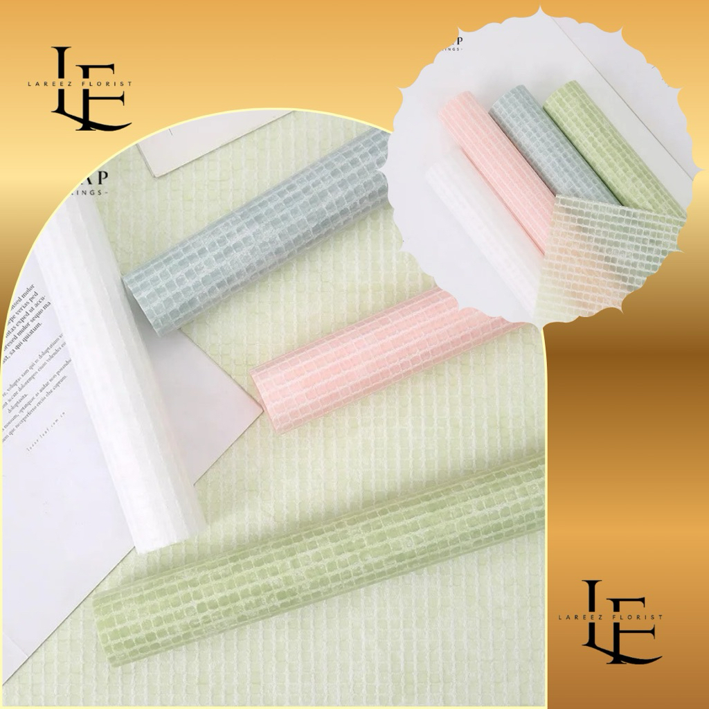 

[1 PACK/ 15 LEMBAR] Size 57x57cm Flower Wrapping Paper Korean Square Mesh Non Woven Pastel Kertas Bungkus Pembungkus Bouquet Bucket Bunga Jaring Kotak Anti Air