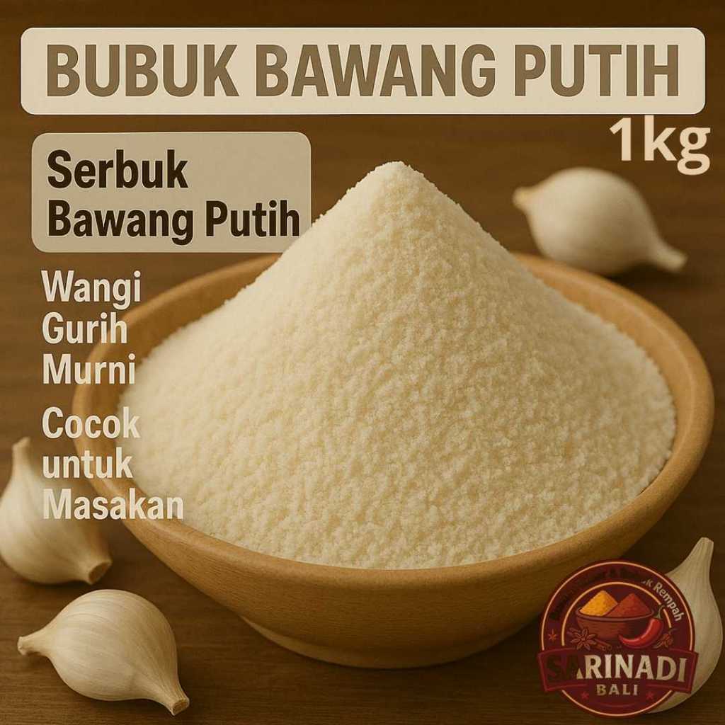 

Bubuk Bawang Putih 1kg Serbuk Bawang Putih Wangi Gurih Murni Cocok untuk Masakan