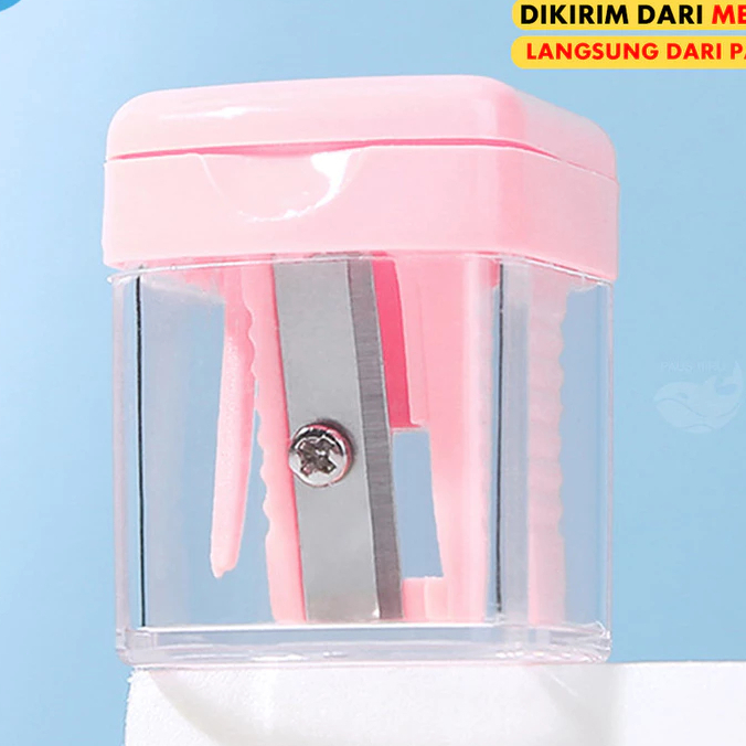 

TOPPERCAKE51_ Serutan Rautan Pensil Putar Sharpener Dengan Penutup Pengserut minimalis simple tajam bentuk lucu
