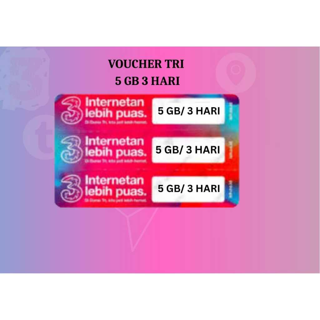 Voucher kuota InternetTri 5 GB/3 HARI