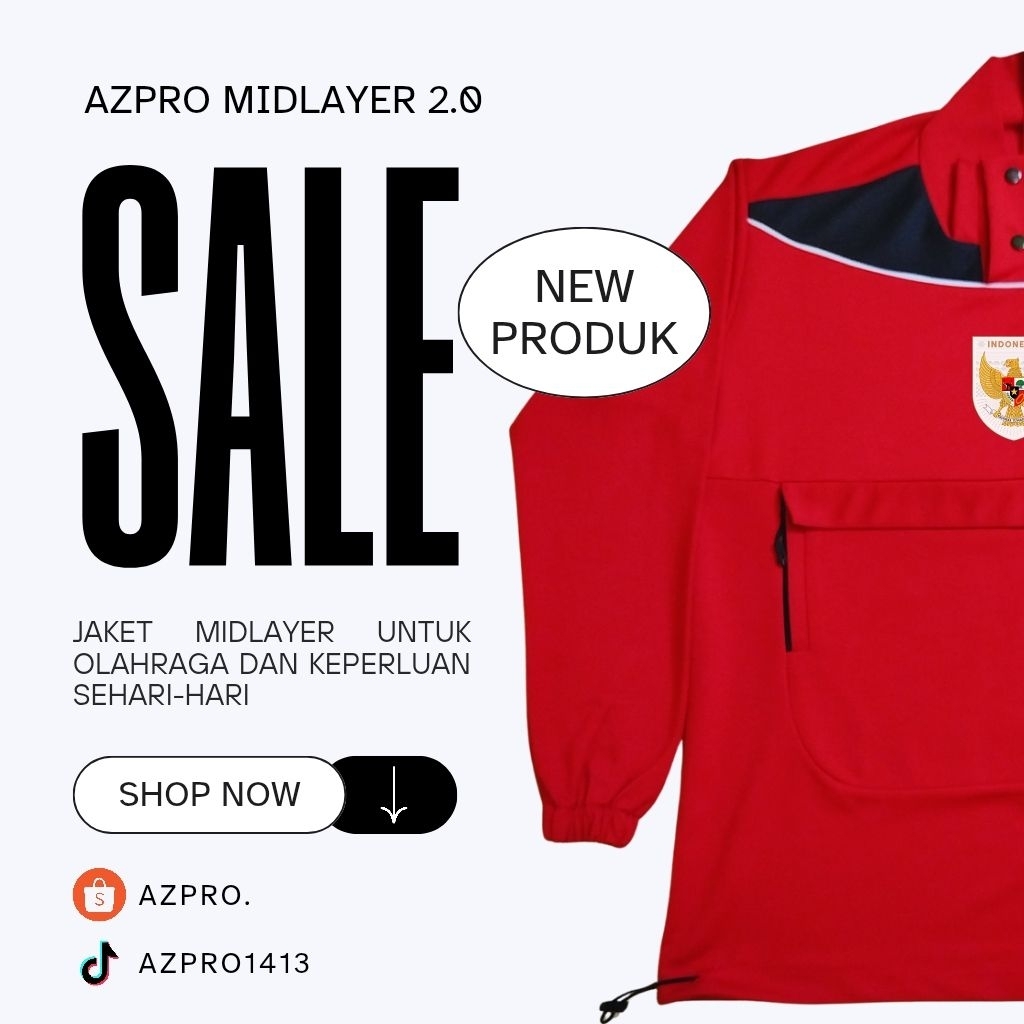 AZPRO Jaket timnas Jaket olahraga Jaket lari Jaket bola Jaket gym Jaket Olahraga Jaket timnas indone