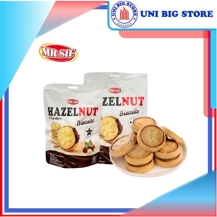 

MR.SIF Hazelnut Chocolate Biscuits 100gr dan 200gr Biskuit Cokelat Kacang Haze