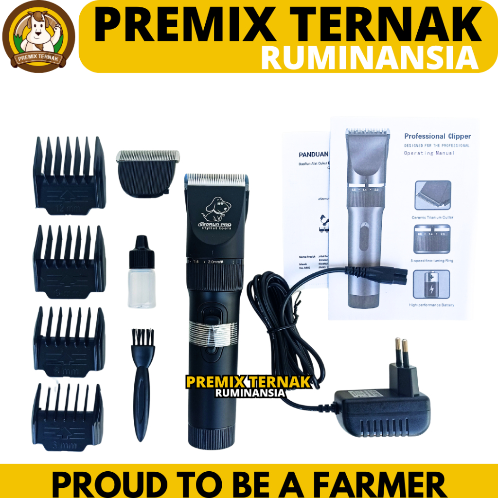 BAORUN P7 - Alat Cukur Hewan Elektrik untuk Bulu Domba - Mesin Cukur Domba Anjing Kucing Kambing