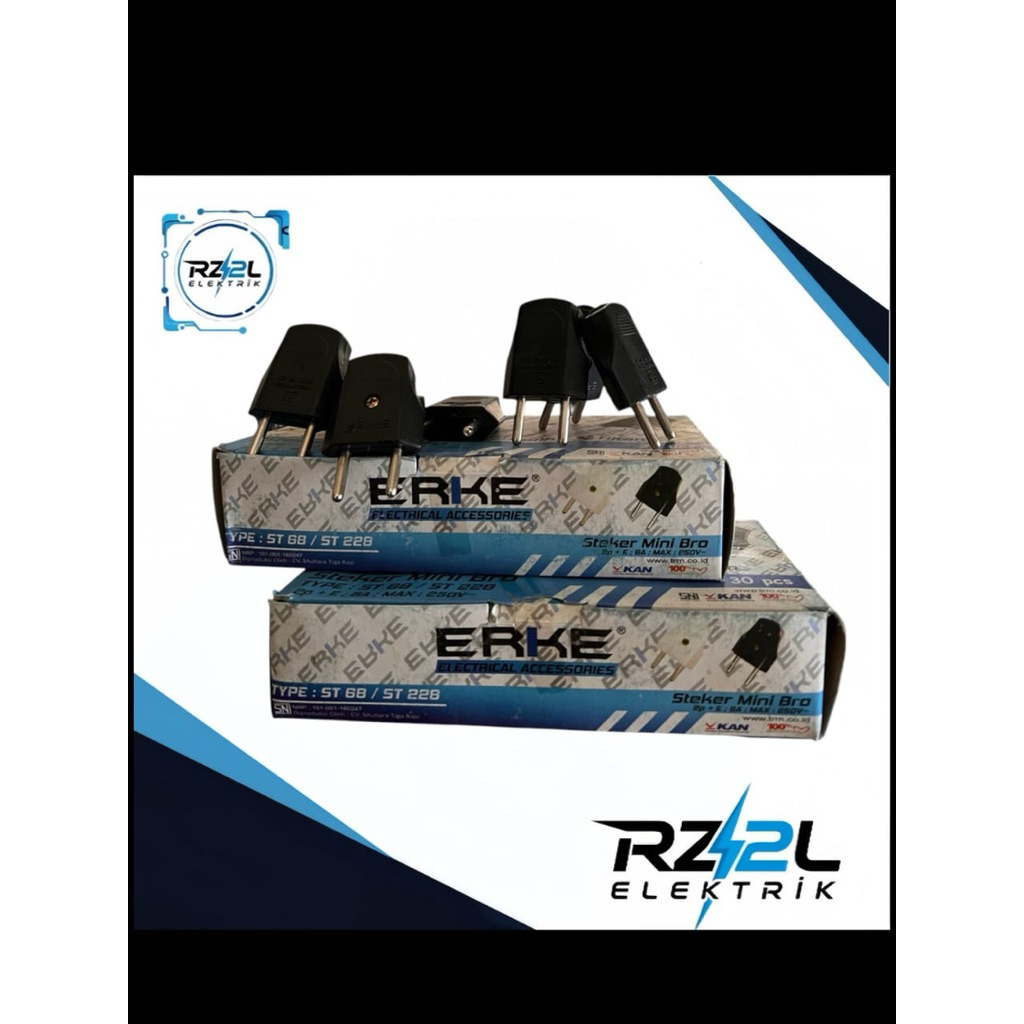 Steker Gepeng EREKE Colokan Listrik Dua Kaki