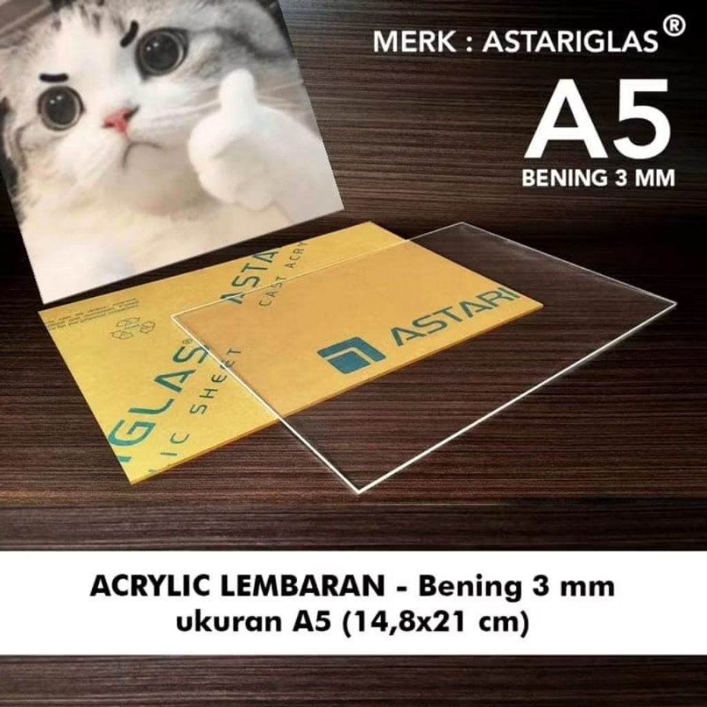 

Akrilik Lembaran 3Mili Ukuran A5